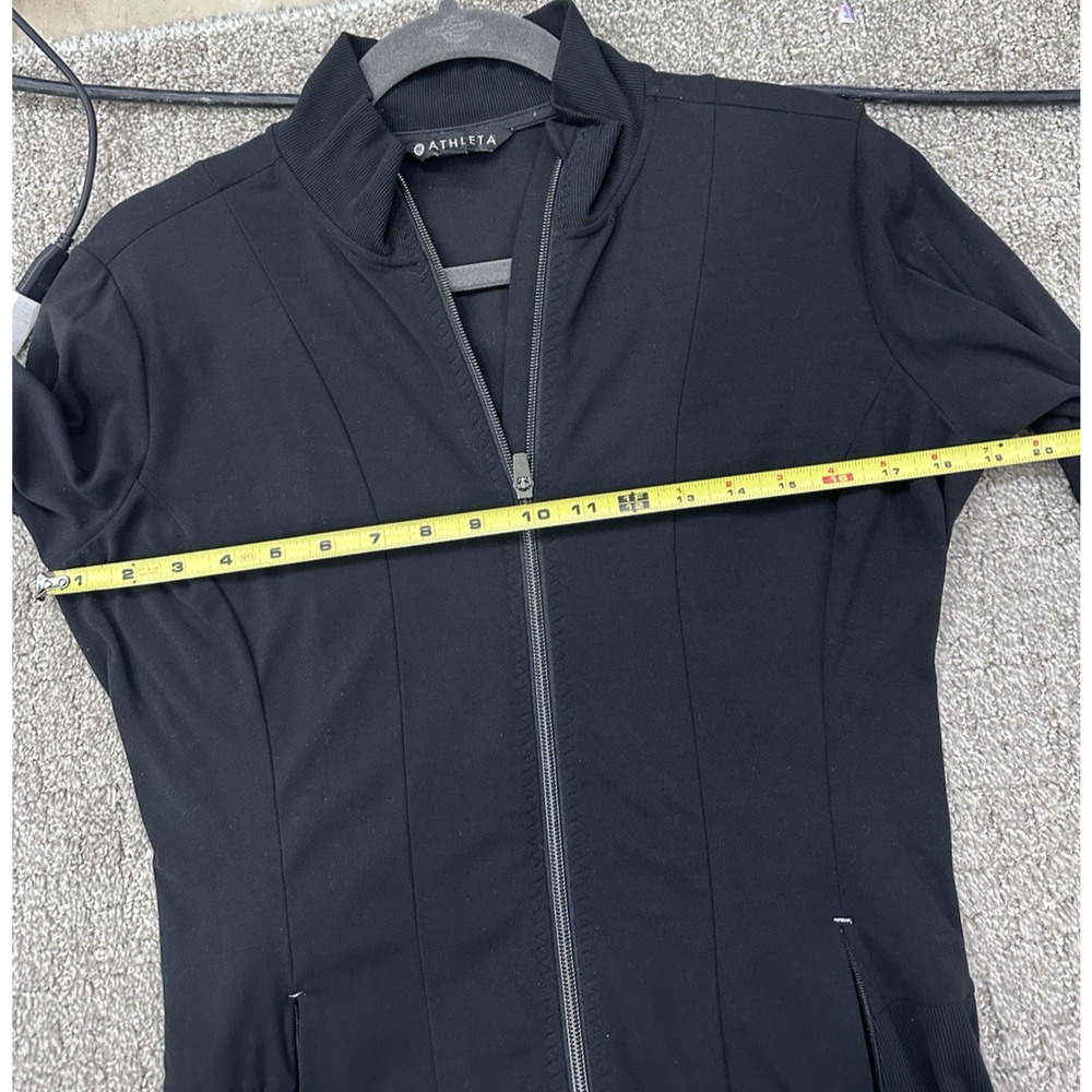 Athleta Full Zip Jacket Workout Running Black Womens Size Medium M - Picture 6 of 6
